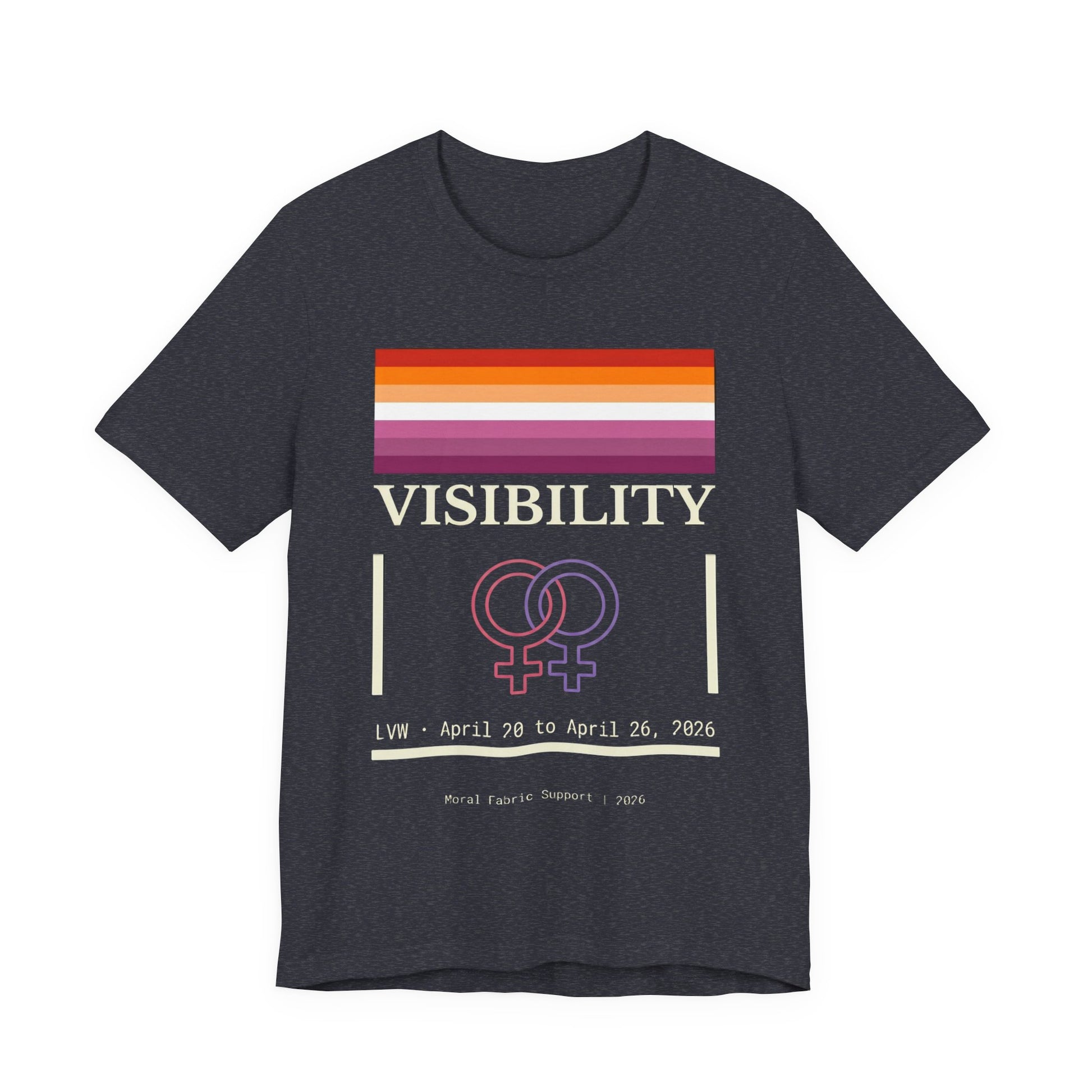 Lesbian Visibility t-shirt by Moral Fabric — LGBTQ pride activist tee Canada