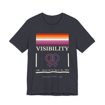 Lesbian Visibility t-shirt by Moral Fabric — LGBTQ pride activist tee Canada