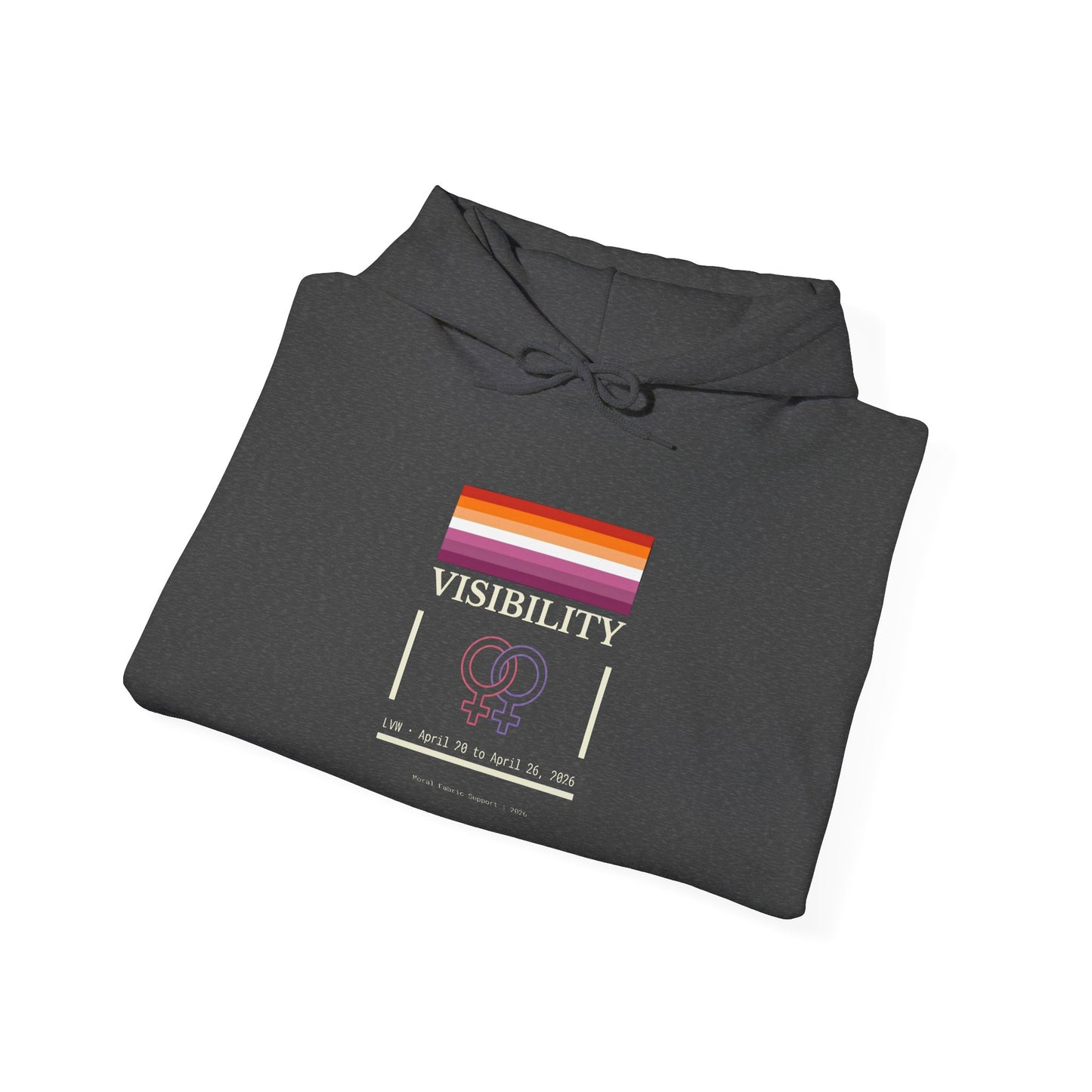 Lesbian Visibility Week hoodie by Moral Fabric — LGBTQ pride political clothing Canada
