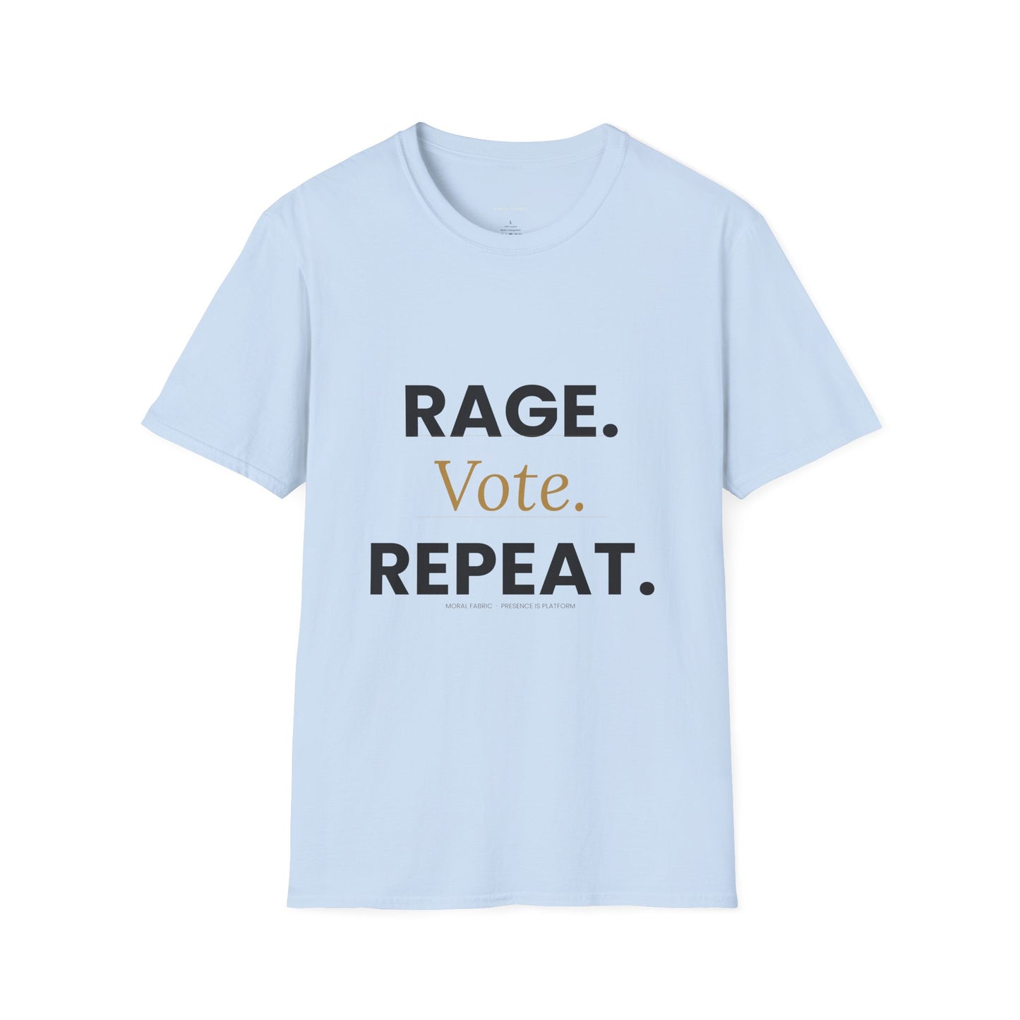 Vote Shirt — "Rage. Vote. Repeat." Political Activism Tee