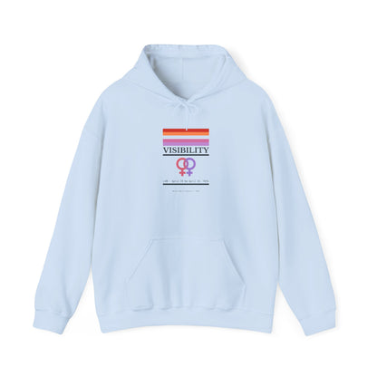 Lesbian Visibility hoodie by Moral Fabric — LGBTQ pride progressive streetwear Canada