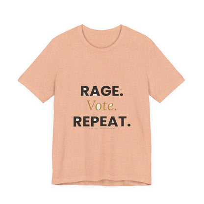 Rage Vote Repeat t-shirt by Moral Fabric — bold progressive political tee Canada