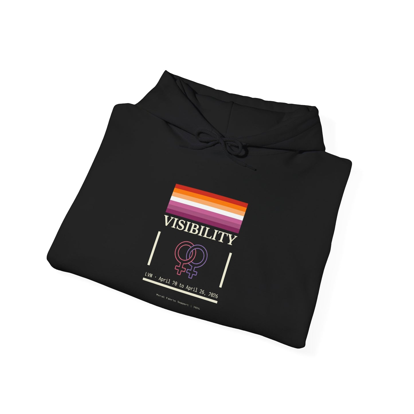 Lesbian Visibility Week hoodie by Moral Fabric — LGBTQ pride political clothing Canada