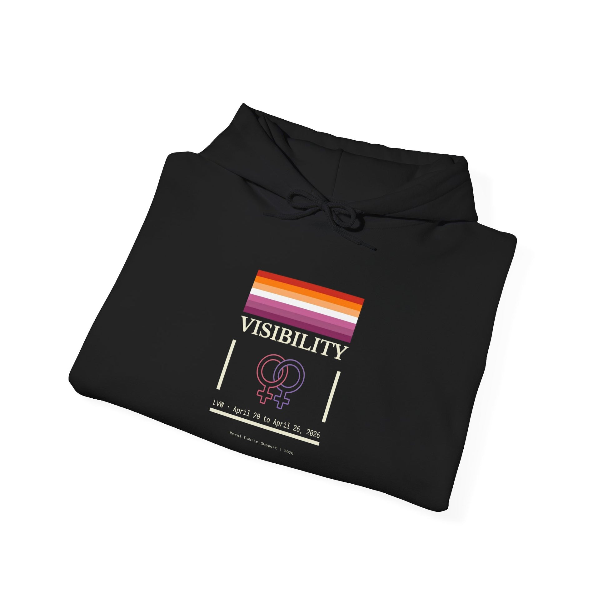 Lesbian Visibility Week hoodie by Moral Fabric — LGBTQ pride political clothing Canada