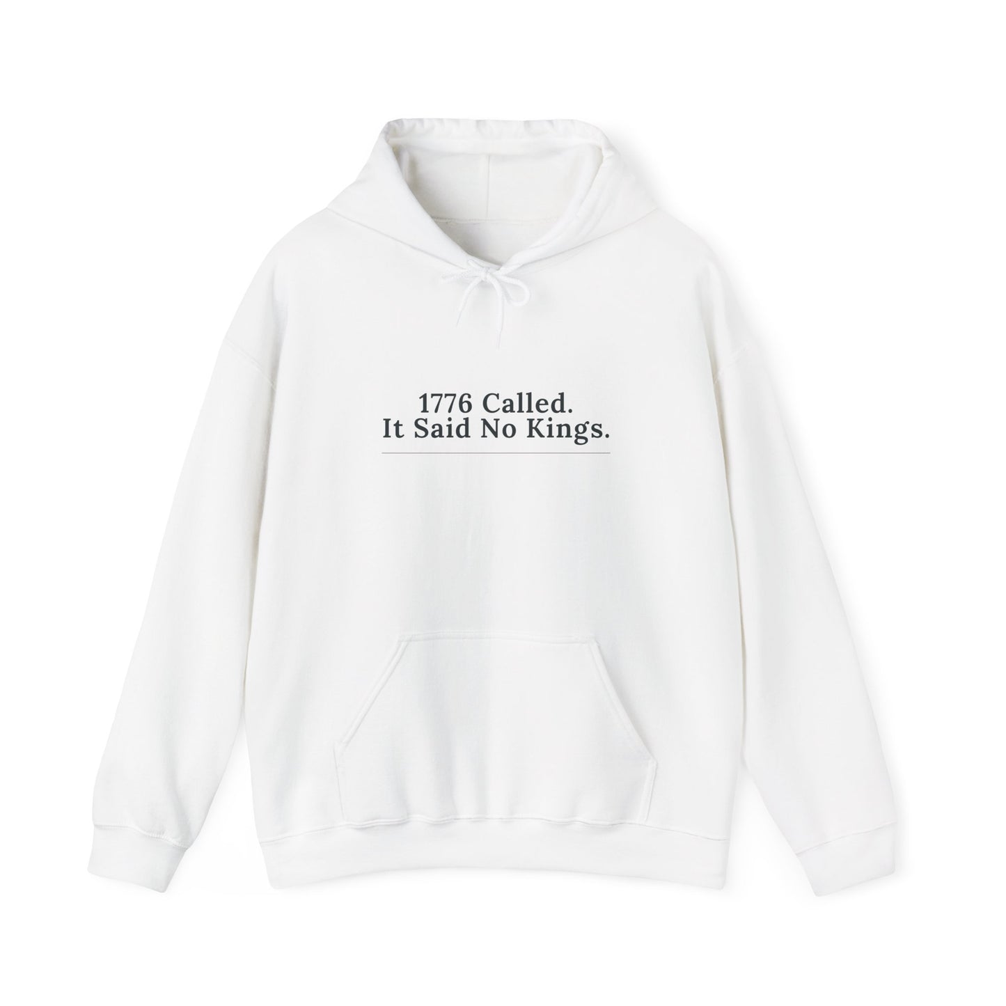 1776 Called It Said No Kings hoodie by Moral Fabric — anti-authoritarian political streetwear Canada