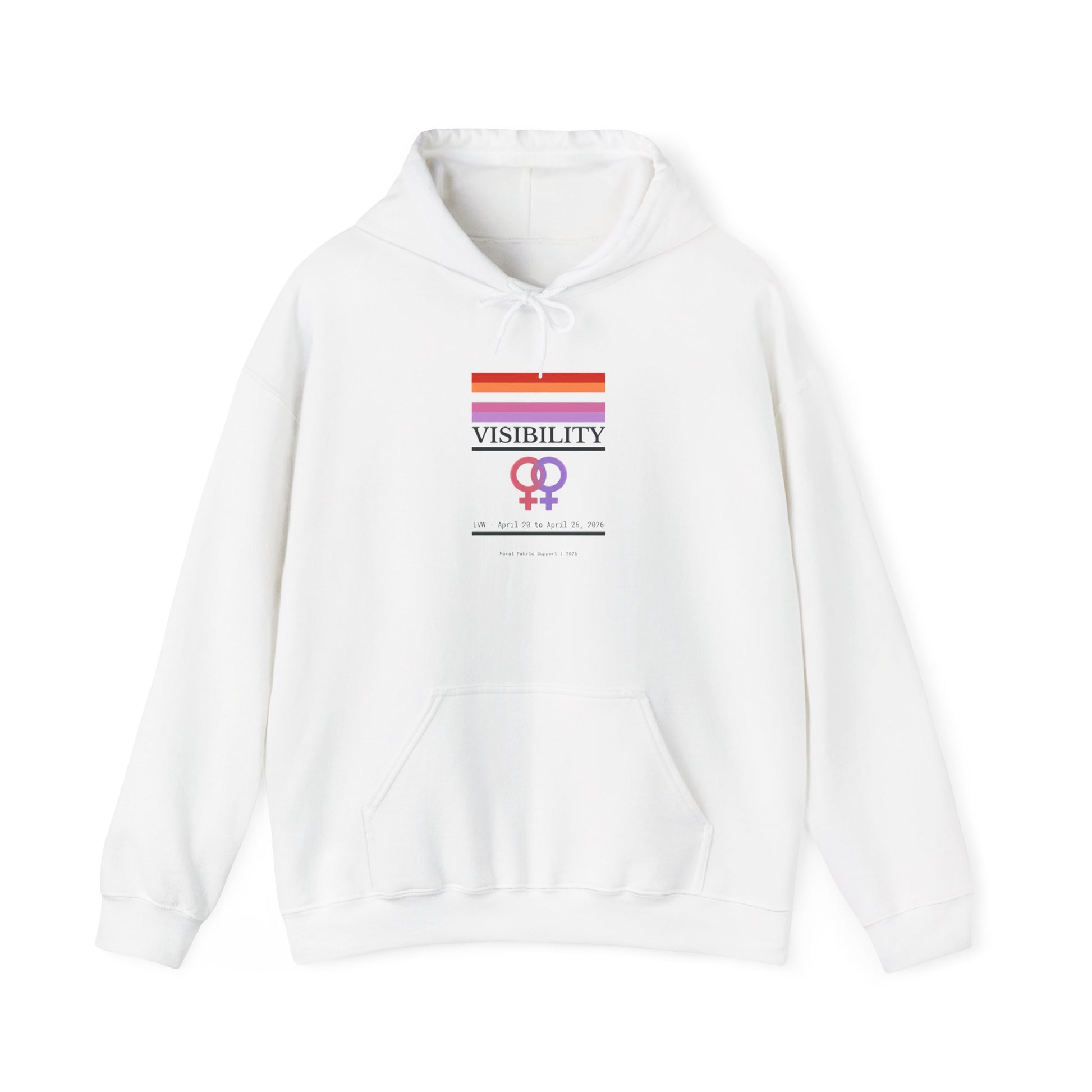 Lesbian Visibility hoodie by Moral Fabric — LGBTQ pride progressive streetwear Canada