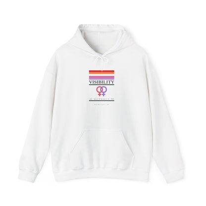 Lesbian Visibility hoodie by Moral Fabric — LGBTQ pride progressive streetwear Canada
