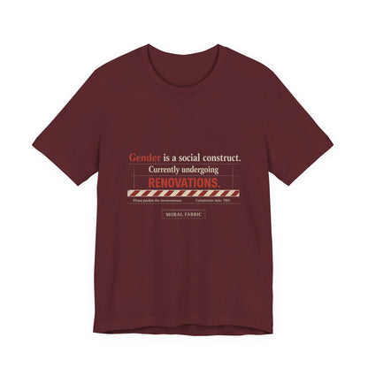 Gender Is A Social Construct t-shirt by Moral Fabric — trans rights progressive tee Canada