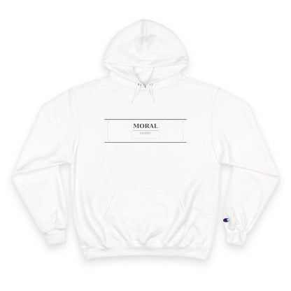 Moral Fabric brand hoodie — Presence is Platform progressive political streetwear Canada
