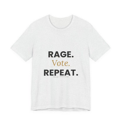 Rage Vote Repeat t-shirt by Moral Fabric — bold progressive political tee Canada