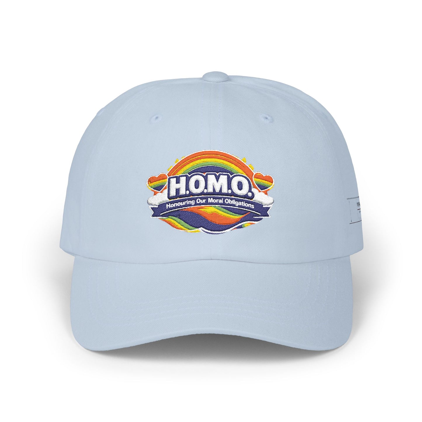 Rainbow HOMO emblem Classic Dad Cap | Pride hat