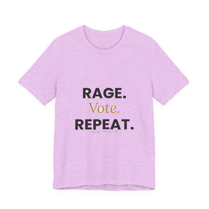 Rage Vote Repeat t-shirt by Moral Fabric — bold progressive political tee Canada