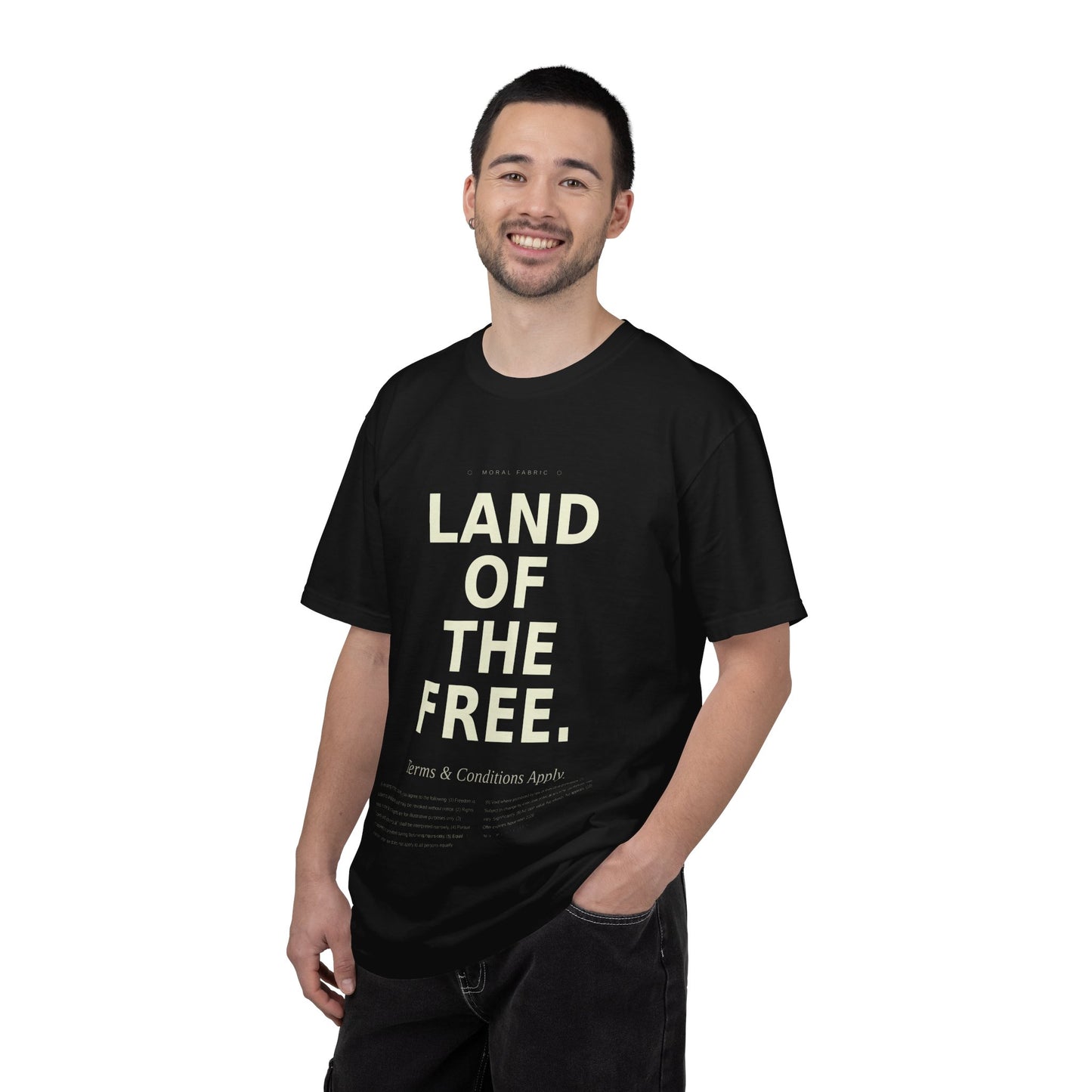 Land of the Free (Some Conditions Apply) T-Shirt | Political Satire, Progressive Advocacy