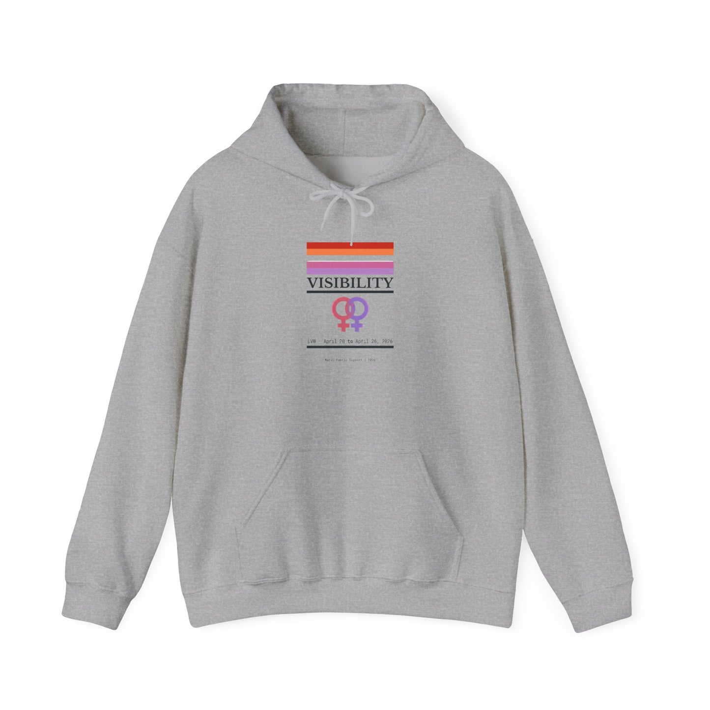 Lesbian Visibility hoodie by Moral Fabric — LGBTQ pride progressive streetwear Canada