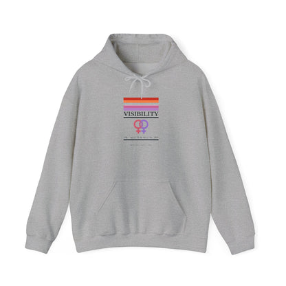Lesbian Visibility hoodie by Moral Fabric — LGBTQ pride progressive streetwear Canada