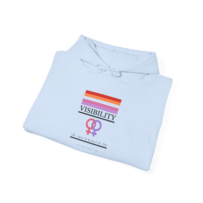 Lesbian Visibility hoodie by Moral Fabric — LGBTQ pride progressive streetwear Canada