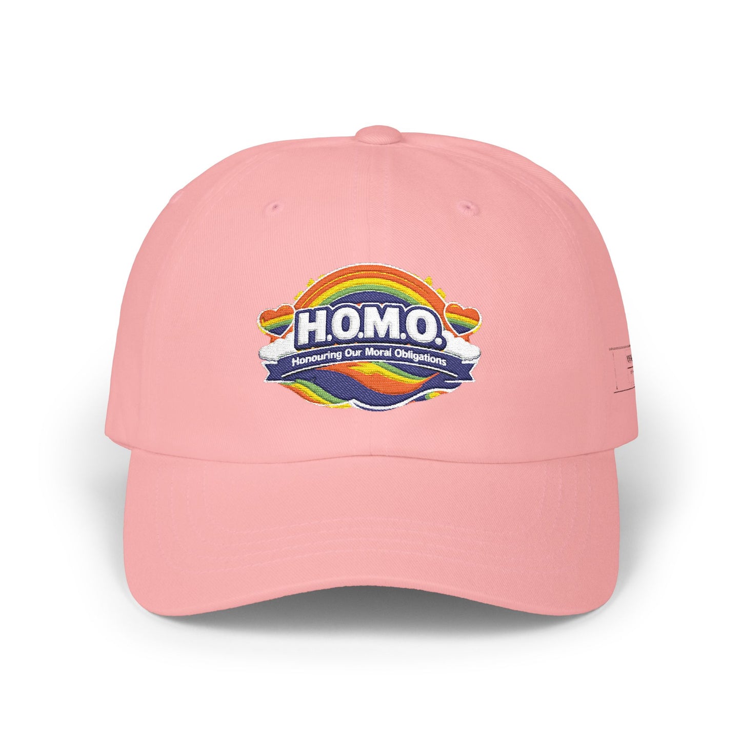Rainbow HOMO emblem Classic Dad Cap | Pride hat