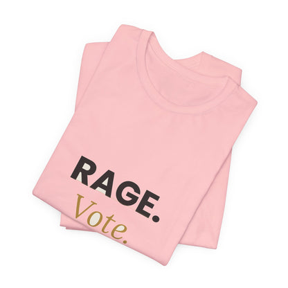 Rage Vote Repeat t-shirt by Moral Fabric — bold progressive political tee Canada