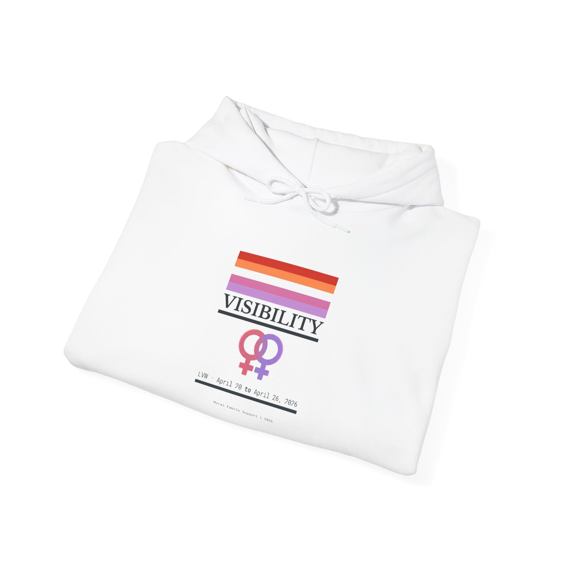 Lesbian Visibility hoodie by Moral Fabric — LGBTQ pride progressive streetwear Canada