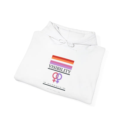 Lesbian Visibility hoodie by Moral Fabric — LGBTQ pride progressive streetwear Canada