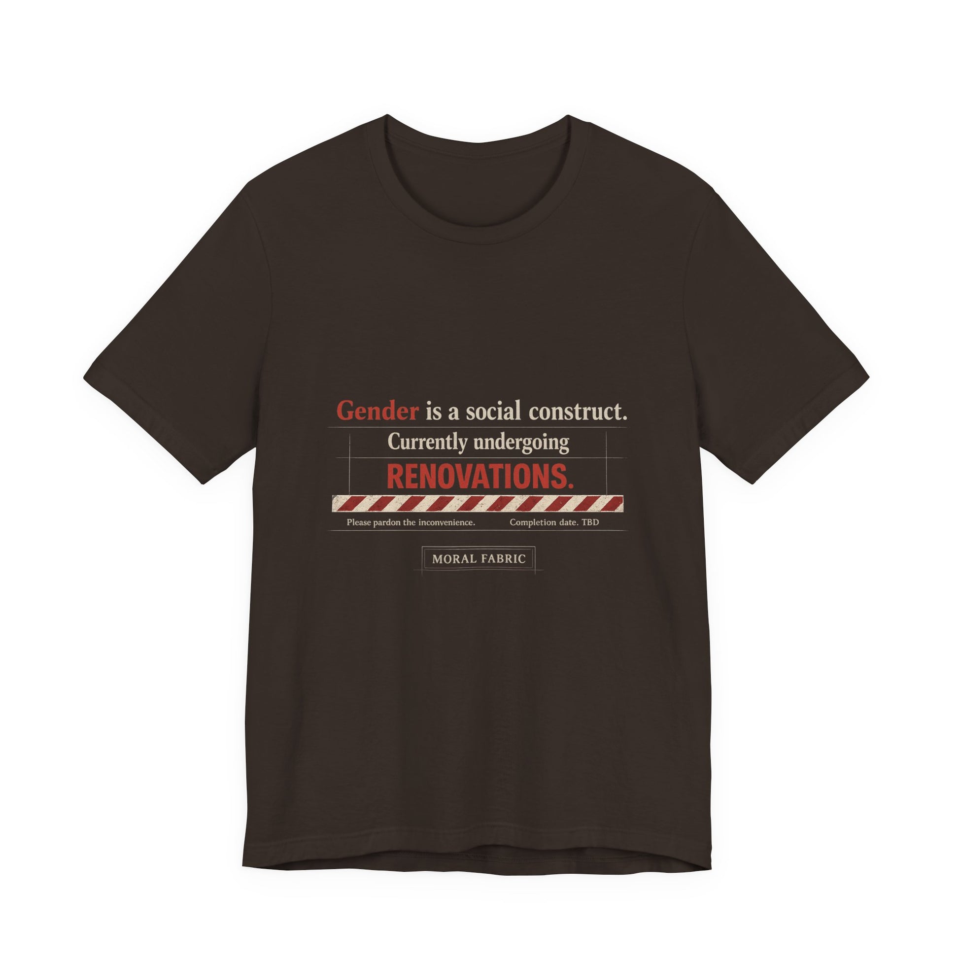 Gender Is A Social Construct t-shirt by Moral Fabric — trans rights progressive tee Canada