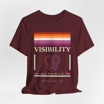 Lesbian Visibility t-shirt by Moral Fabric — LGBTQ pride activist tee Canada