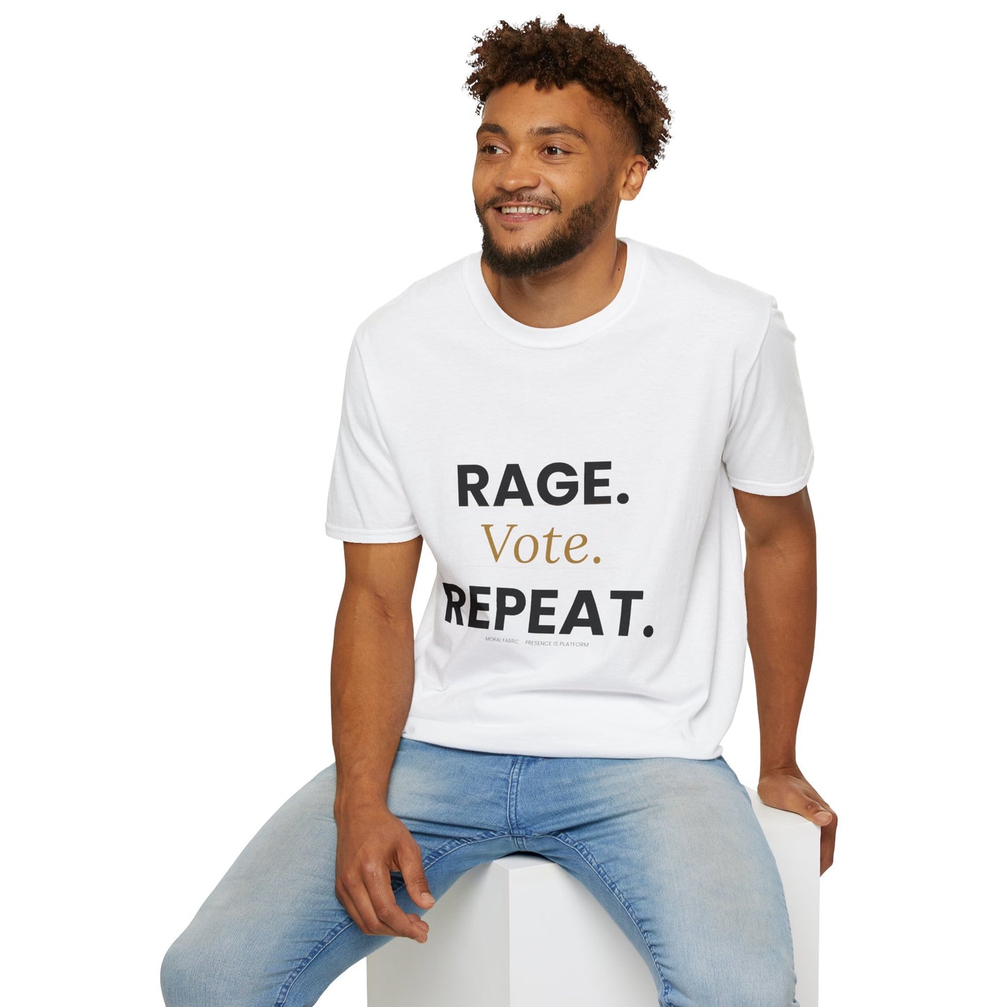 Vote Shirt — "Rage. Vote. Repeat." Political Activism Tee