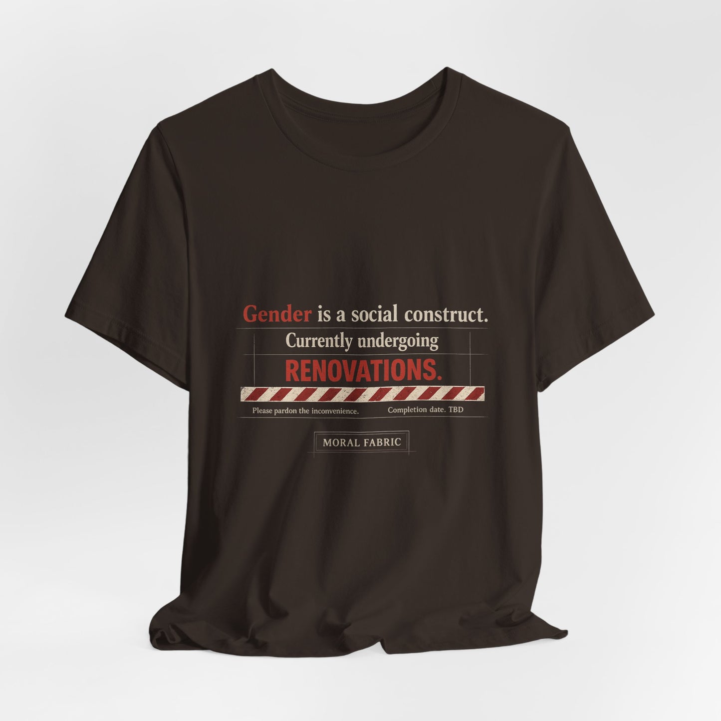 Gender Is A Social Construct t-shirt by Moral Fabric — trans rights progressive tee Canada