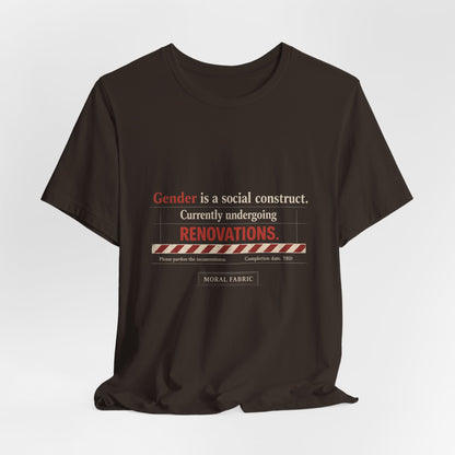 Gender Is A Social Construct t-shirt by Moral Fabric — trans rights progressive tee Canada