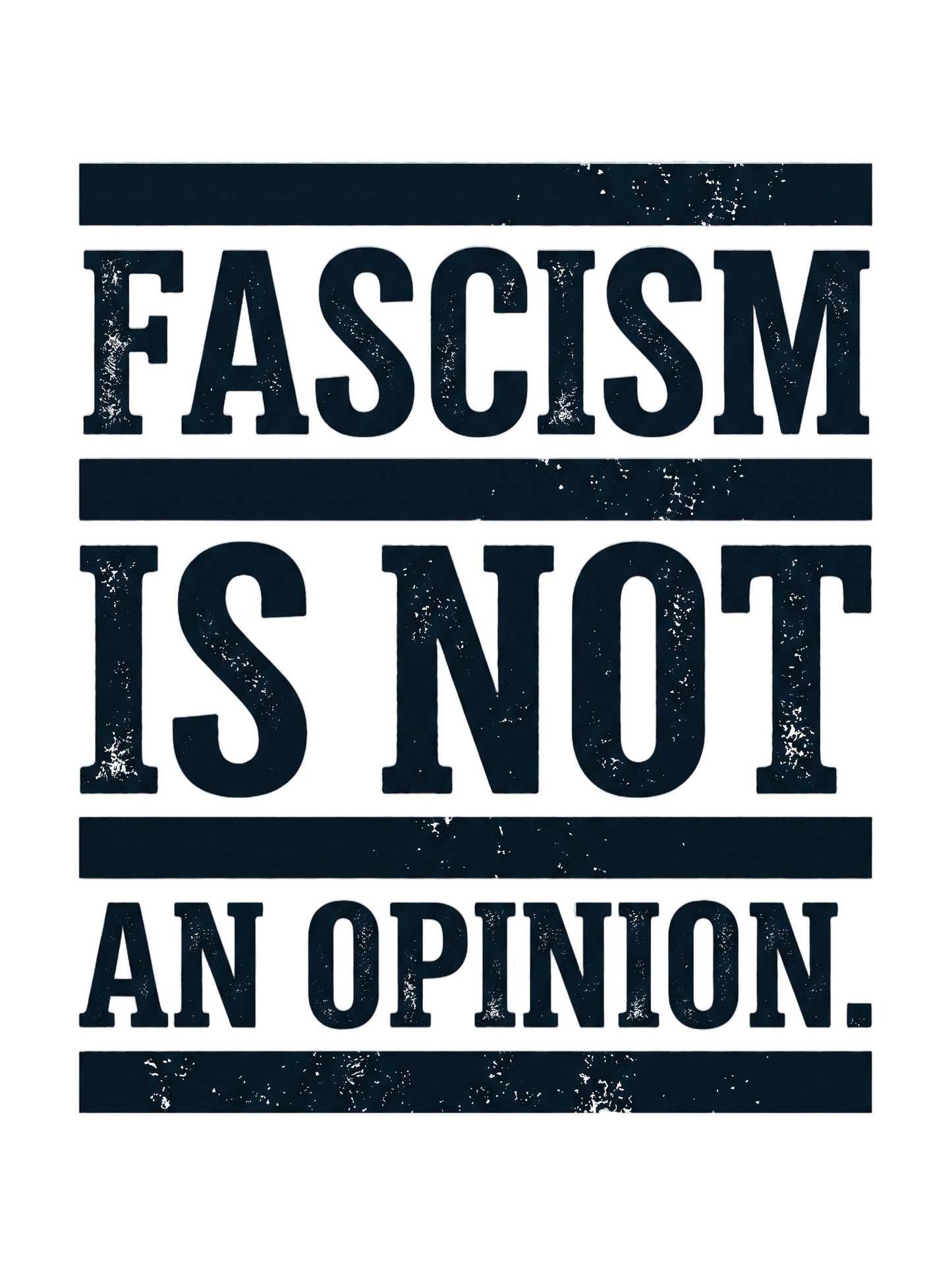 Fascism Is Not An Opinion t-shirt by Moral Fabric — anti-fascist political tee Canada