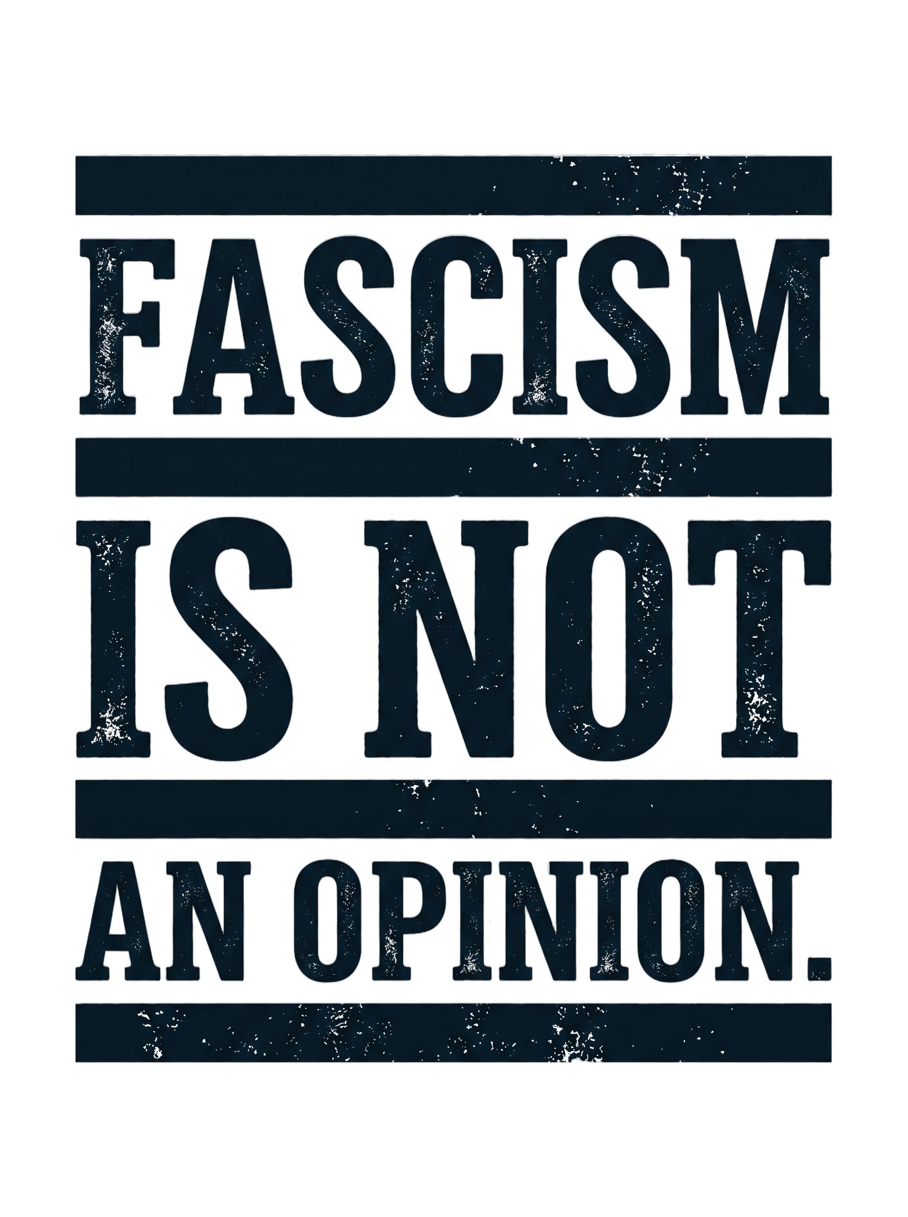 Fascism Is Not An Opinion t-shirt by Moral Fabric — anti-fascist political tee Canada