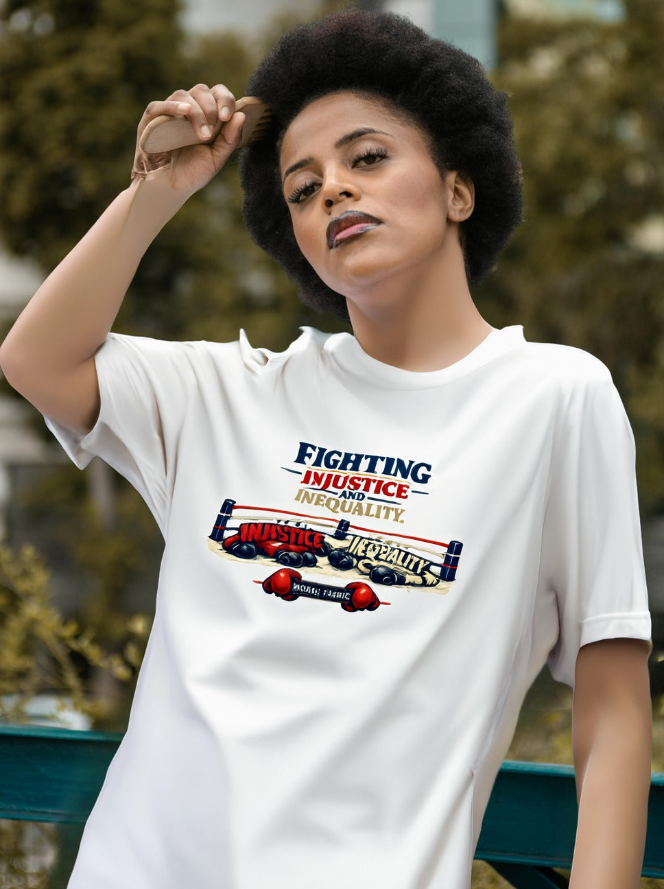 Fighting Injustice and Inequality t-shirt by Moral Fabric — social justice activist tee Canada