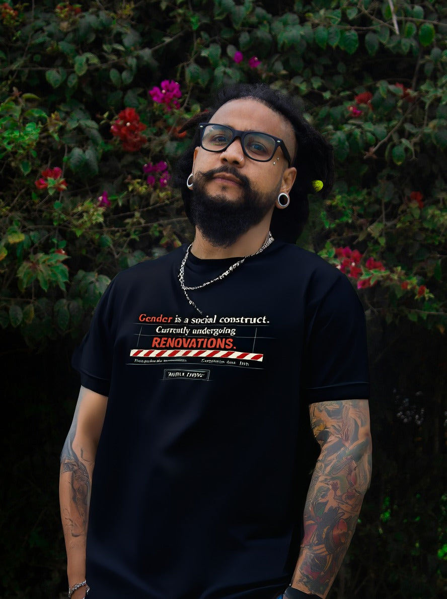 Gender Is A Social Construct t-shirt by Moral Fabric — trans rights progressive tee Canada