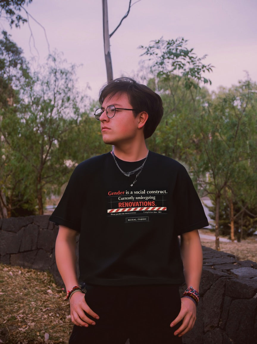 Gender Is A Social Construct t-shirt by Moral Fabric — trans rights progressive tee Canada