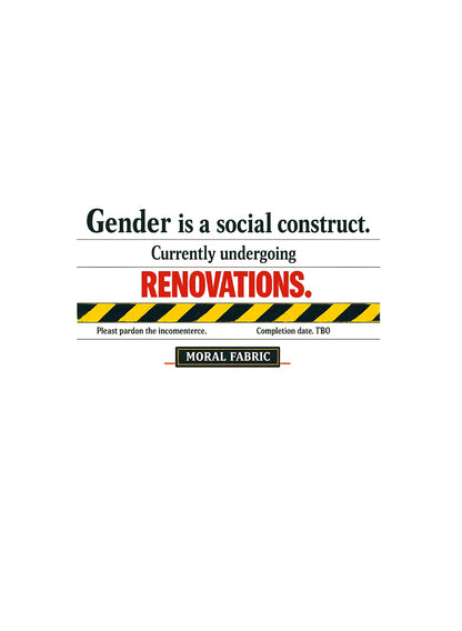 Gender Is A Social Construct t-shirt by Moral Fabric — trans rights progressive tee Canada