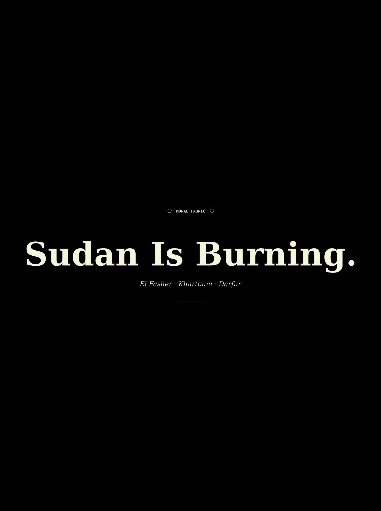 Sudan Is Burning Tee