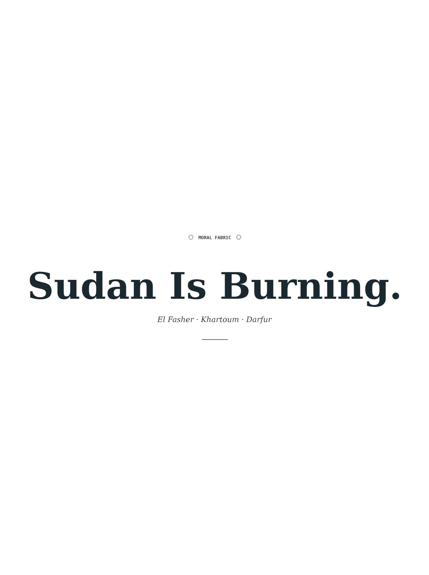 Sudan Is Burning Tee