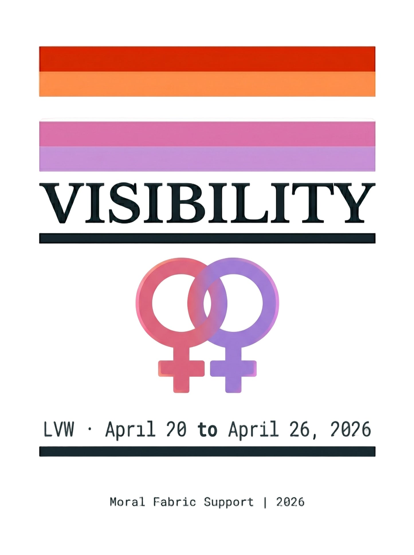 Lesbian Visibility hoodie by Moral Fabric — LGBTQ pride progressive streetwear Canada