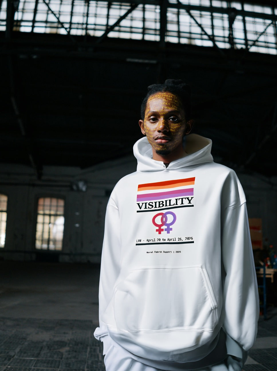 Lesbian Visibility hoodie by Moral Fabric — LGBTQ pride progressive streetwear Canada