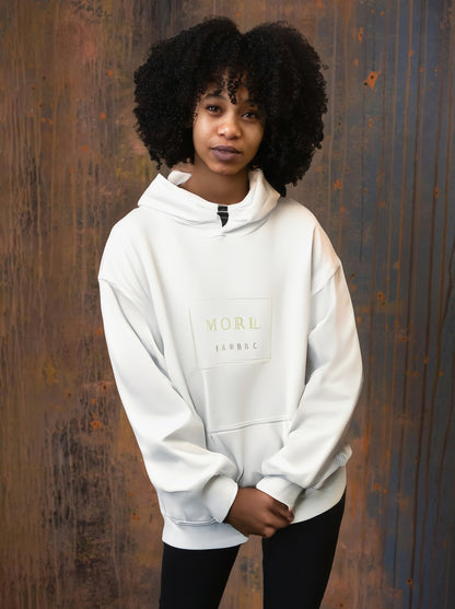 Moral Fabric brand hoodie — Presence is Platform progressive political streetwear Canada