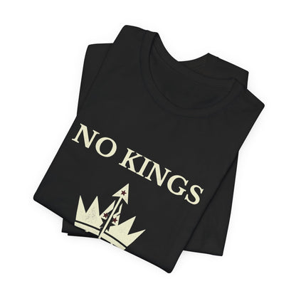 No Kings t-shirt by Moral Fabric — anti-authoritarian political tee Canada