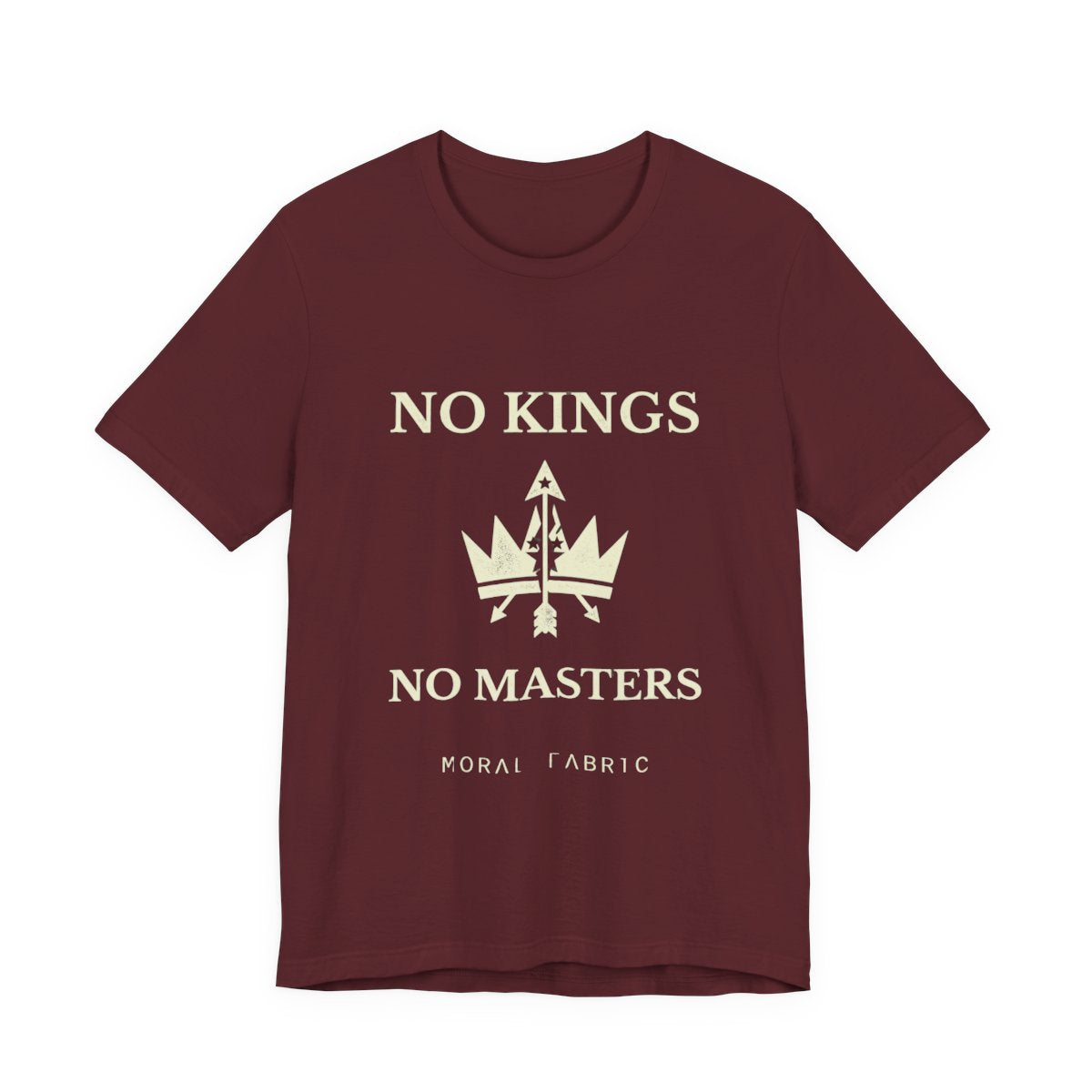 No Kings t-shirt by Moral Fabric — anti-authoritarian political tee Canada
