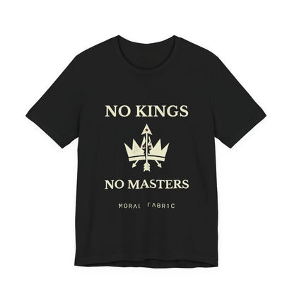 No Kings t-shirt by Moral Fabric — anti-authoritarian political tee Canada