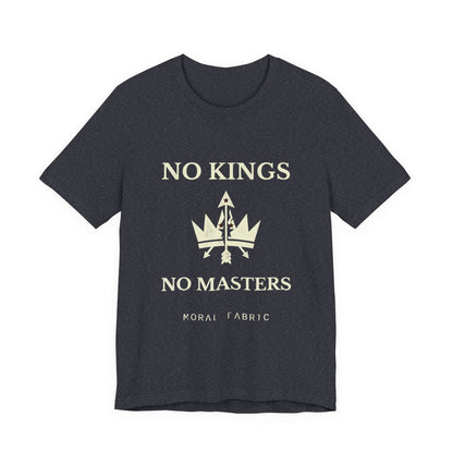 No Kings t-shirt by Moral Fabric — anti-authoritarian political tee Canada