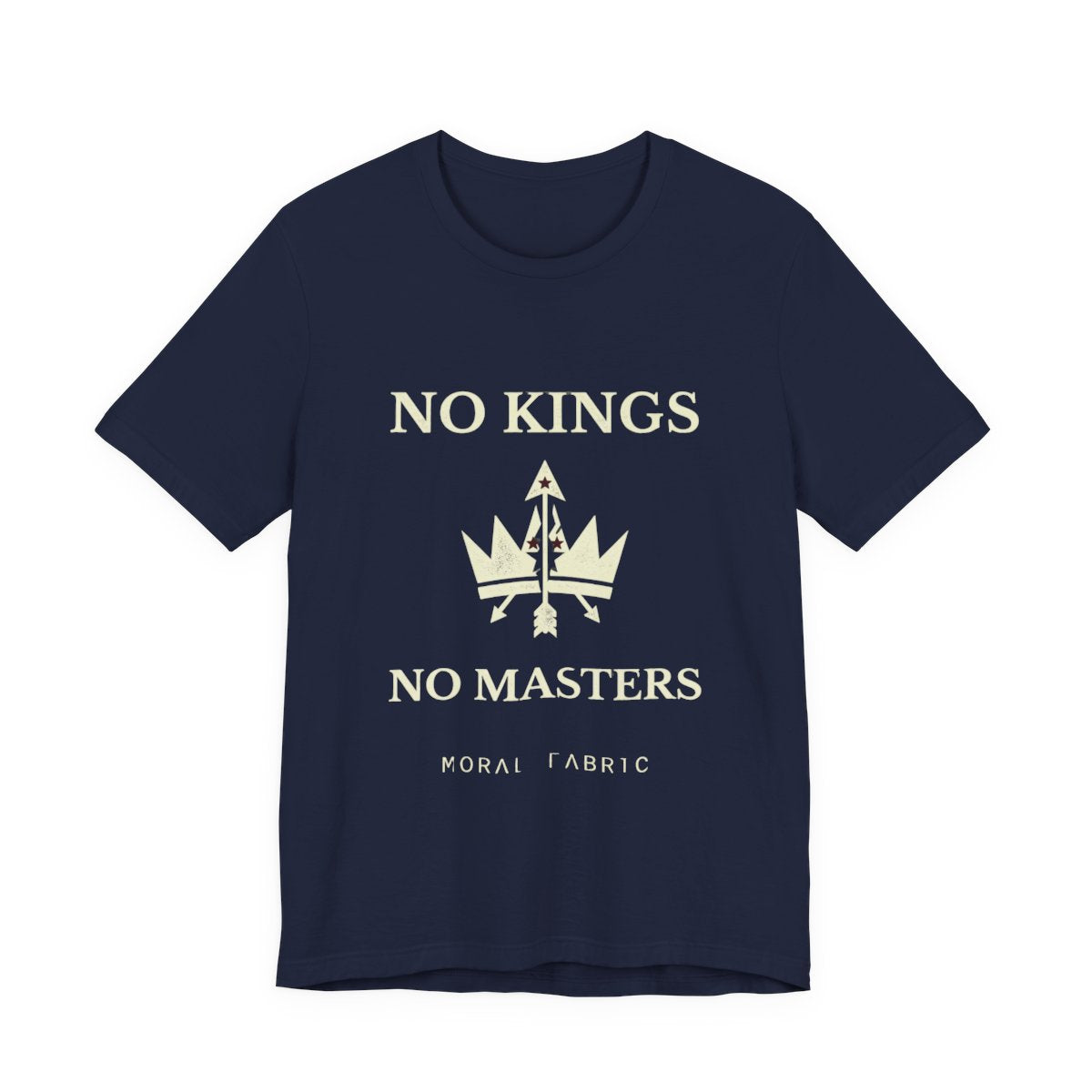 No Kings t-shirt by Moral Fabric — anti-authoritarian political tee Canada