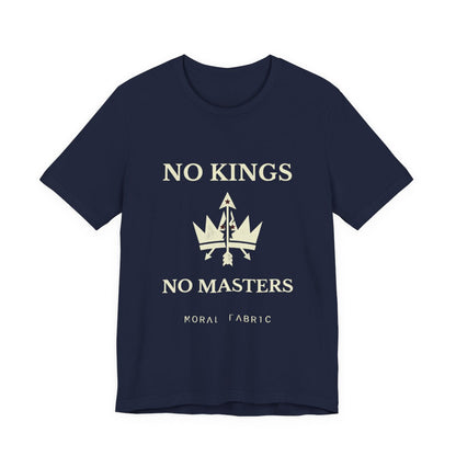 No Kings t-shirt by Moral Fabric — anti-authoritarian political tee Canada