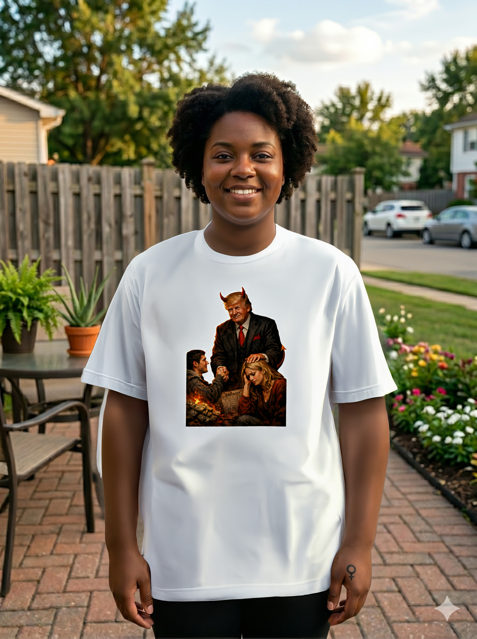 Trump Devil Political Satire Tee