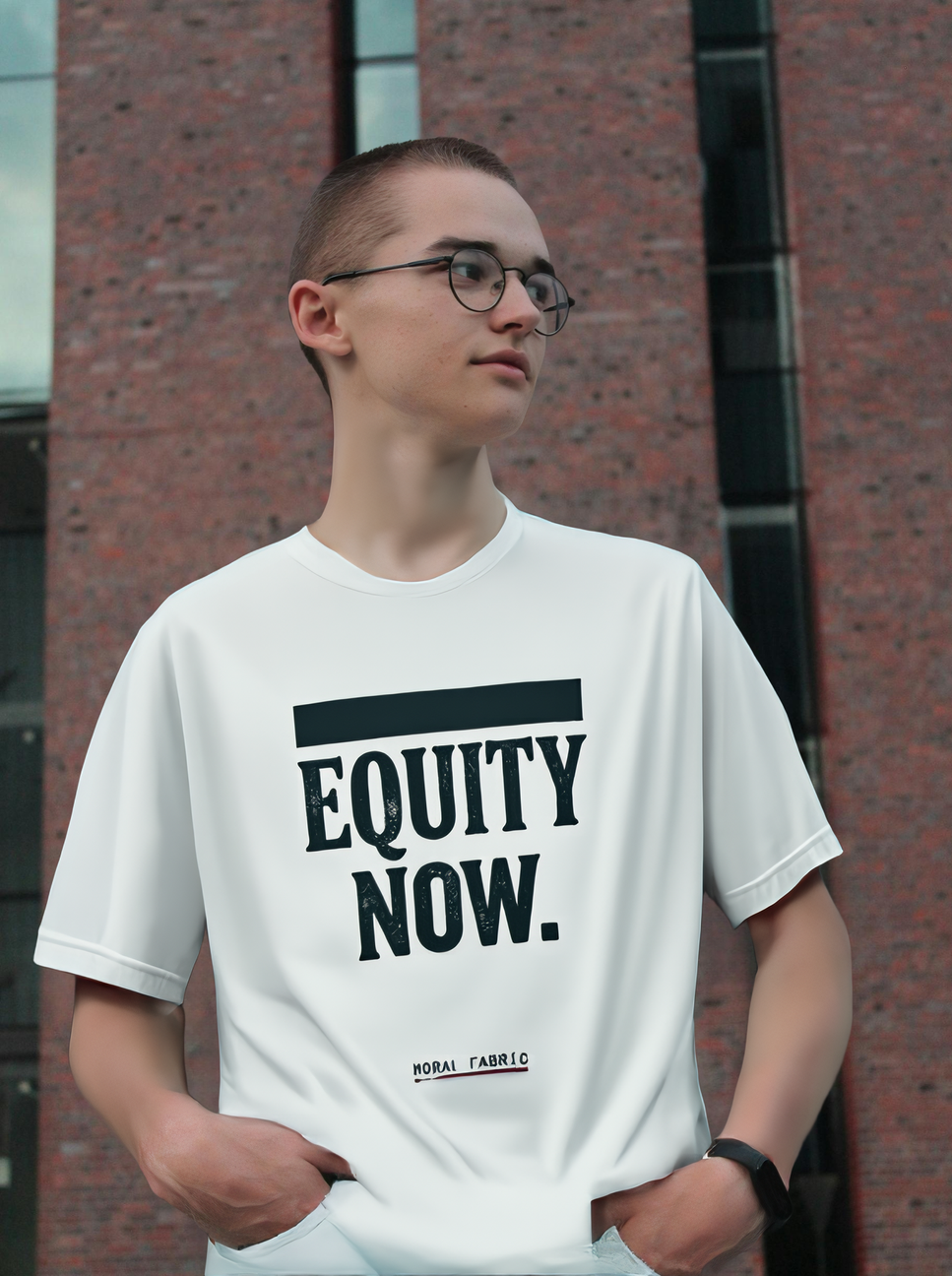 Equity Now t-shirt by Moral Fabric — social justice activist tee Canada