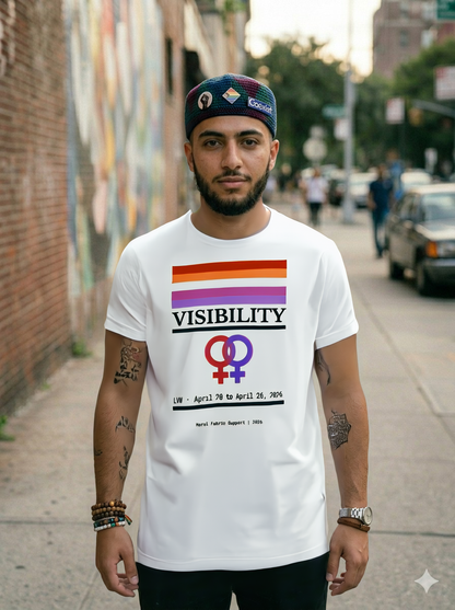 Lesbian Visibility Week t-shirt by Moral Fabric — LGBTQ pride political clothing Canada