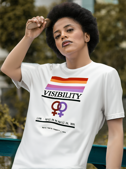 Lesbian Visibility Week t-shirt by Moral Fabric — LGBTQ pride political clothing Canada